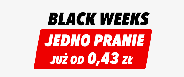 Black Weeks. Jedno pranie już od 0,43 zł.
