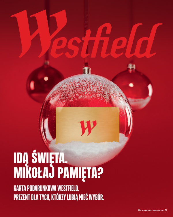 Idą święta. Mikołaj pamięta? Karta podarunkowa Westfield. Prezent dla tych, którzy lubią mieć wybór.