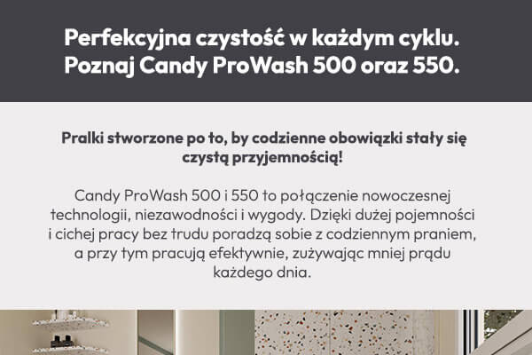 Poznaj pralki Candy ProWash 500 i 550