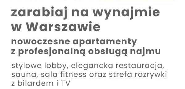 zarabiaj na wynajmie w Warszawie
