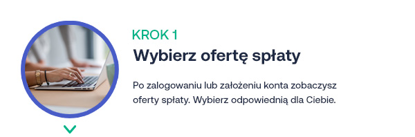 Krok 1: Wybierz ofertę spłaty