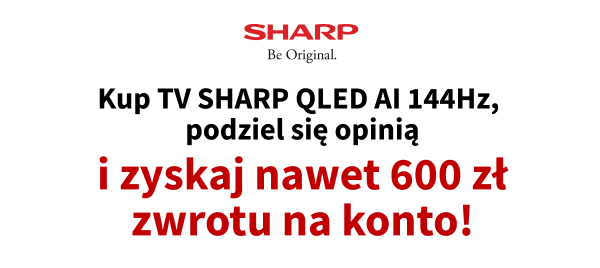 Kup TV SHARP QLED AI 144Hz, pozdiel się opinią