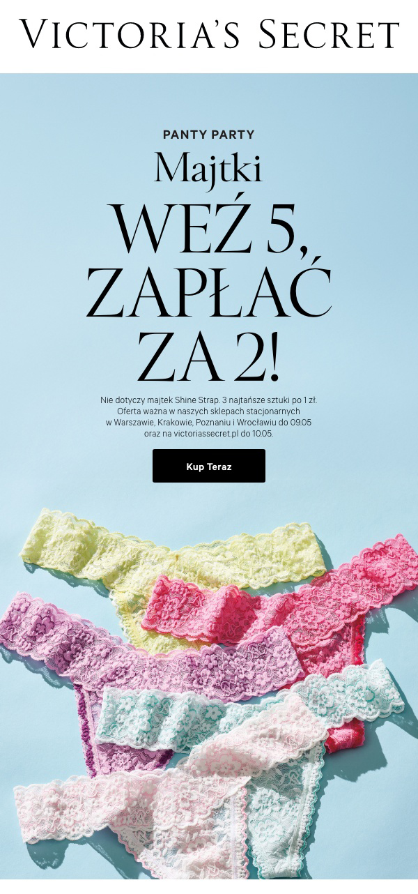 Wielka promocja na majtki! Weź 5, zapłać za 2!