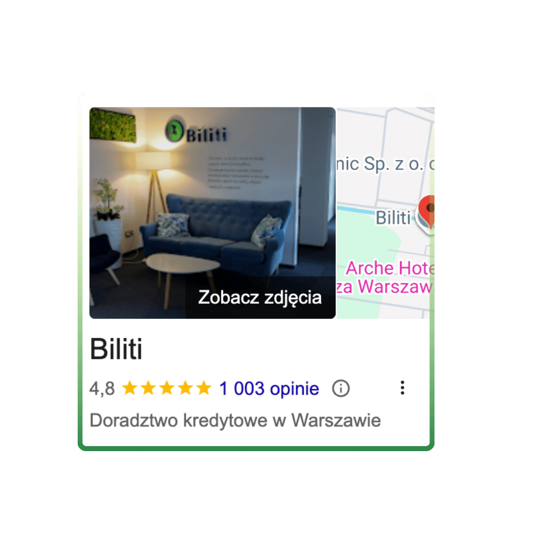 Biliti — opinie w Google