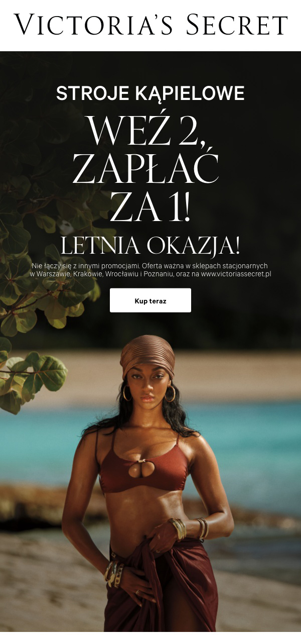 Letnia okazja na stroje kąpielowe! 1+1 w dniach 24.06 – 7.07.