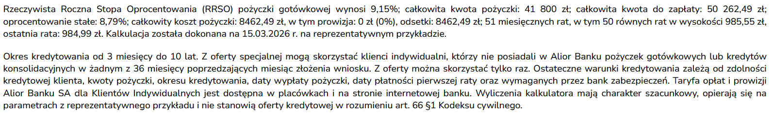 Wygodna pożyczka