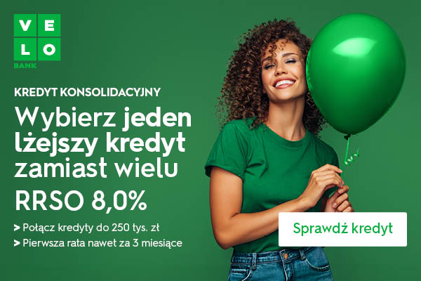 Kredyt konsolidacyjny - VeloBank. Pobierz obrazek.