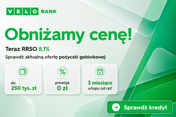 Pożyczka gotówkowa - VeloBank. Pobierz obrazek.