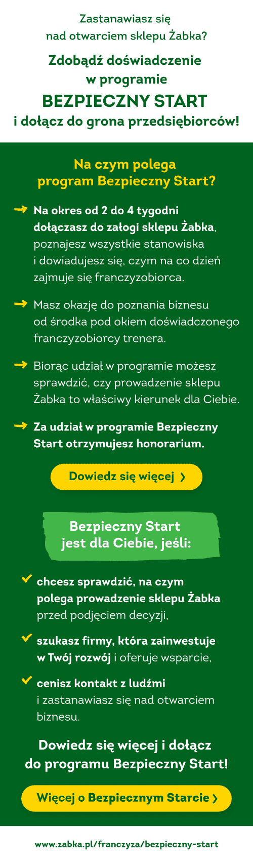 Sprawdź jak otworzyć swoją Żabkę
