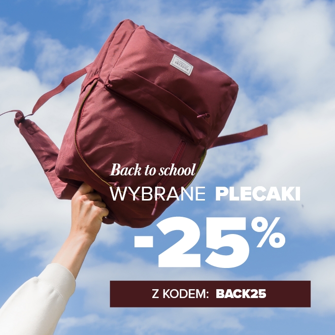 Plecaki 25% taniej!